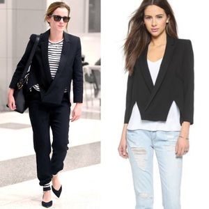 SMYTHE black cutout blazer ASO Emma Watson size 2